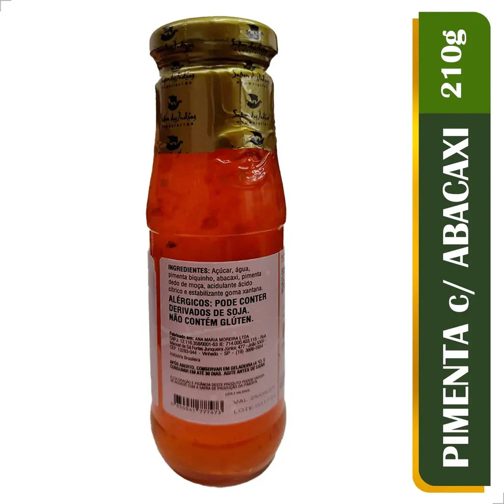 Chutney de Pimenta com Abacaxi - 210g Sabor das Indias | Empório Di Callani