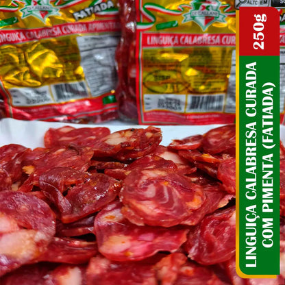 Linguiça Calabresa Fatiada (com Pimenta) 250g - Di Callani | Empório Di Callani