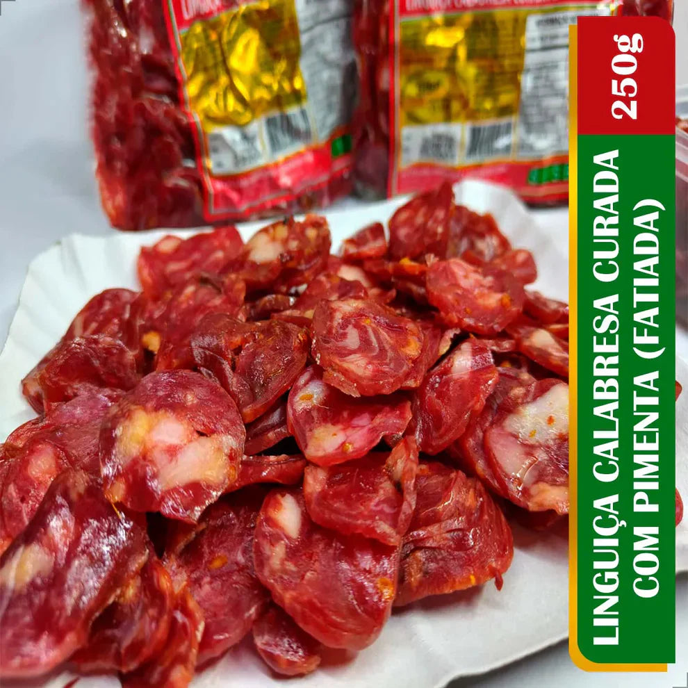 Linguiça Calabresa Fatiada (com Pimenta) 250g - Di Callani | Empório Di Callani