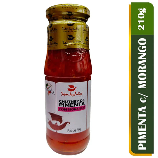Chutney de Morango com pimenta 210g - Agridoce Gourmet Sabor das Indias | Empório Di Callani