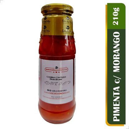 Chutney de Morango com pimenta 210g - Agridoce Gourmet Sabor das Indias | Empório Di Callani